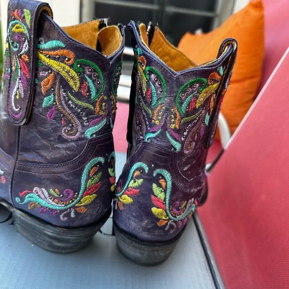 Old Gringo Women's Multicolor Embroidered Ankle Boots - Picture 6 of 9